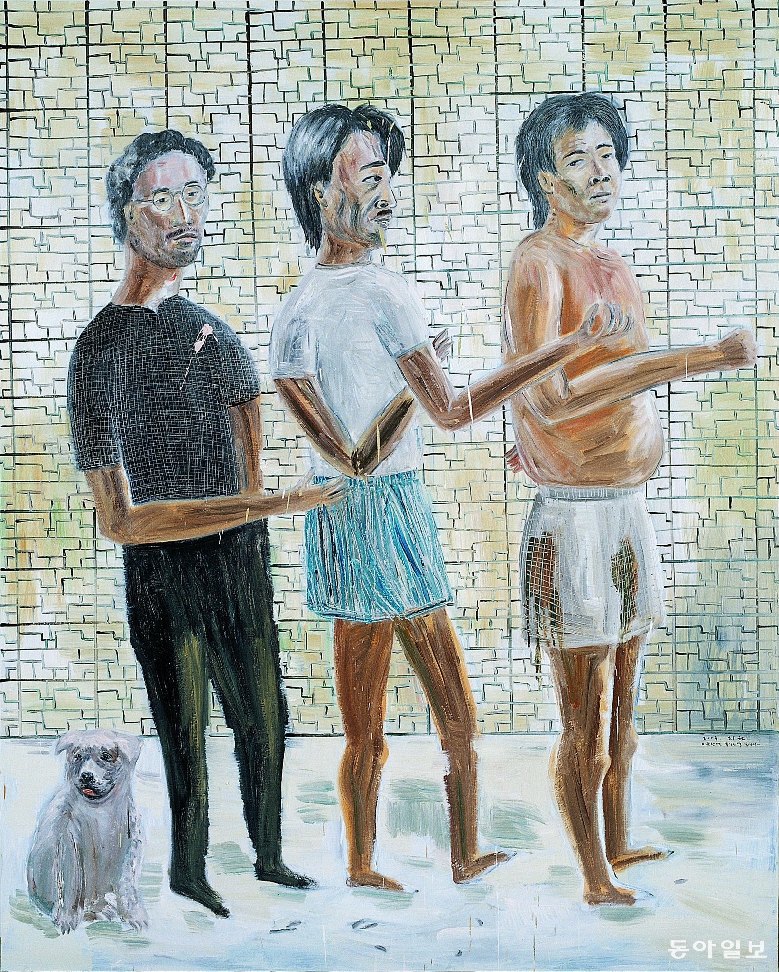 비슷한 벽, 똑같은 벽 앞에서 · oil on linen · 228X182㎝ · 2003 · In Front of Similar Wall,Same Wall · 김지원 · OCI미술관 제공