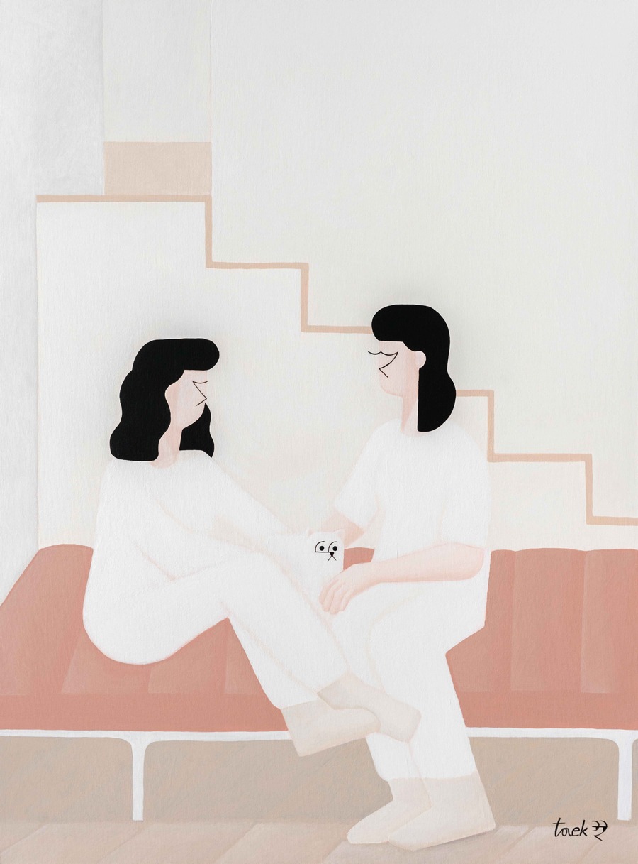 flat fondness 2410-01 · Acrylic on canvas · 130x97cm · 2024 · 윤형택