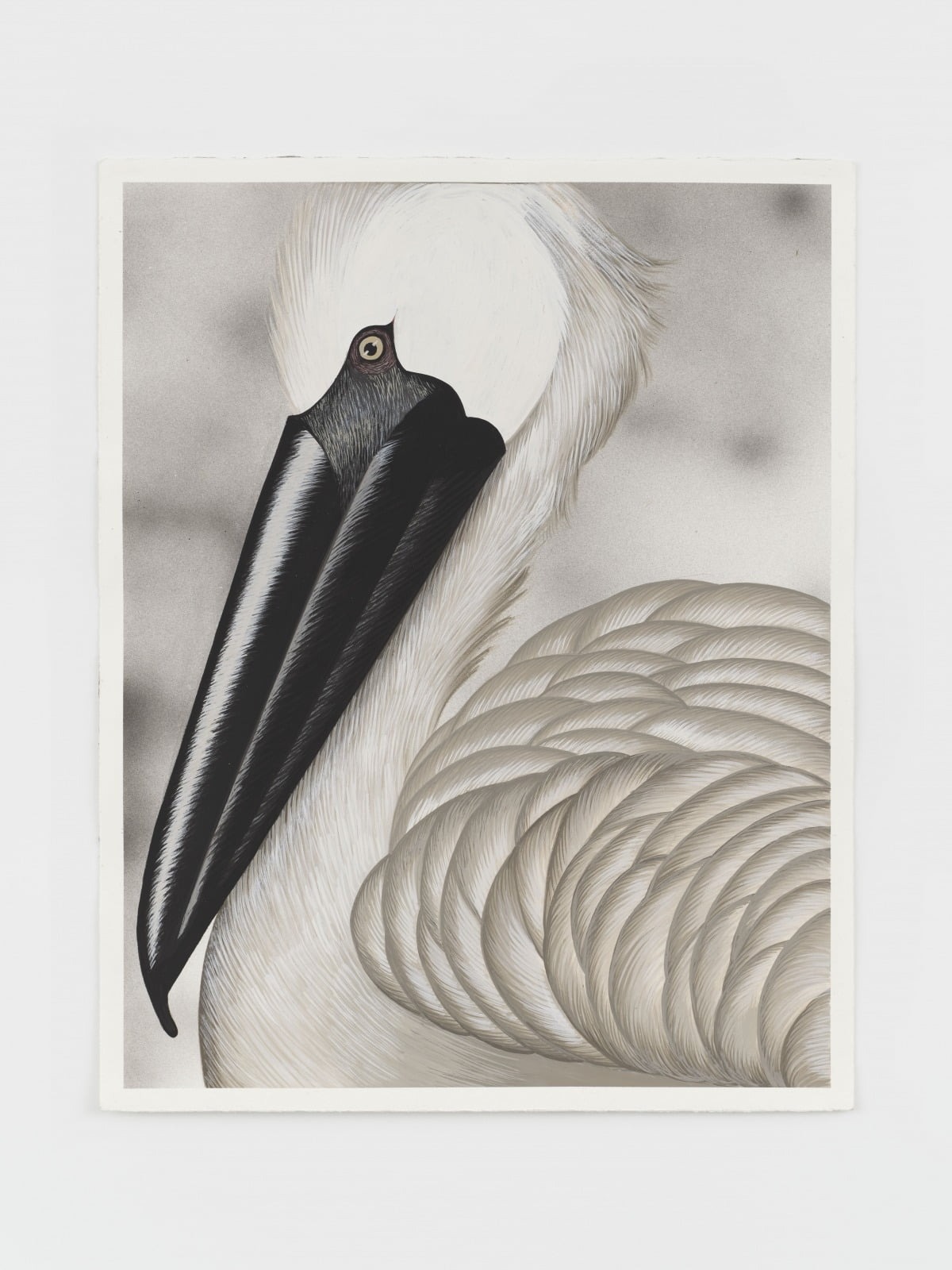 전시전경 · Exhibition view · Julie Curtiss, Pelican, 2024, Gouache on paper, 48.3 x 38.4 cm | 19 x 15 1/8 in. © the artist. Photo © White Cube (Frankie Tyska).