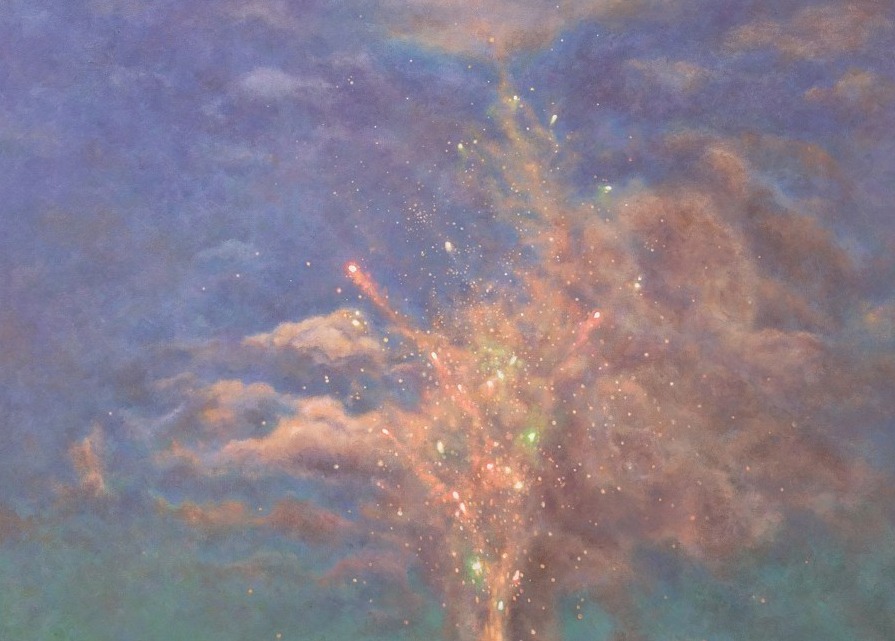 번지는 순간들 Moments in Bloom · 린넨에 유채 · 65.1×90.9cm · 2024 · 손지원