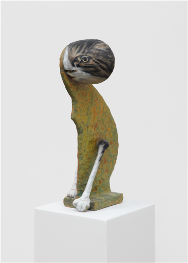 전시전경 · Exhibition view · 안태원 작 - 친밀한 현실의 감각과 네트워크 위에서 유통되는 이미지의 감각이 한 경험 안에서 뒤섞여 있다는 조건에서 출발한다. 반려묘 히로처럼 체온과 습관, 함께 보낸 시간의 감각이 쌓인 존재를 촬영하고 3D 스캔과 AI 이미지 변형을 거쳐 이미지의 흐름 속으로 보낸다.