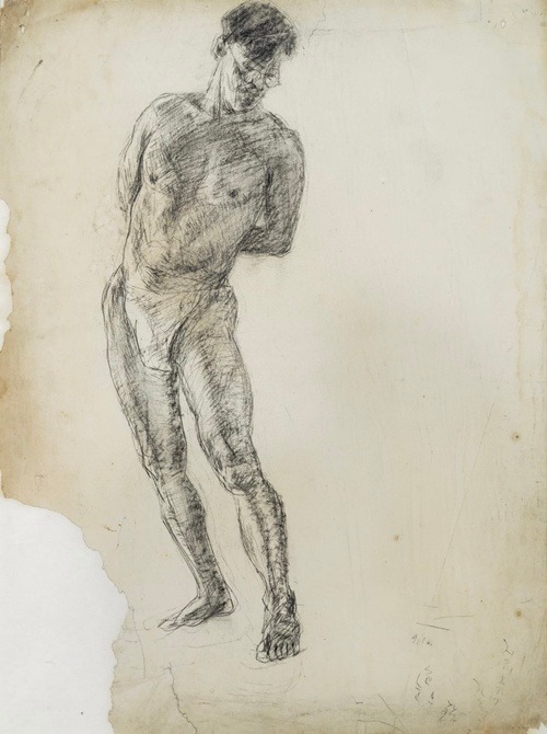 성북회화연구소에서 드로잉 · 종이에 목탄 · 62.3x52.1cm · 1946 · 조덕환 · 성북구립미술관 소장