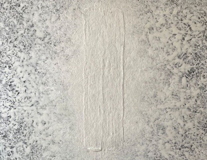 원점 · 캔버스에 石미디엄과 먹 · 91x117cm · 2023 · 문지원
