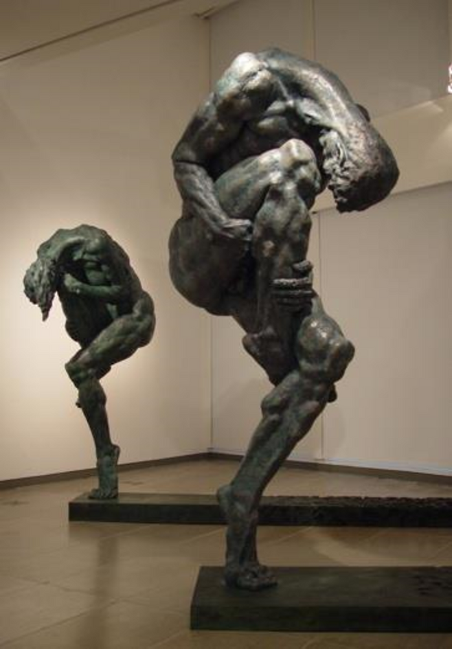 전시전경 · Exhibition view · 박장근 작, 겨울나기2600x1200x2600(h)mm, 브론즈, 2004.출처:한강뮤지엄