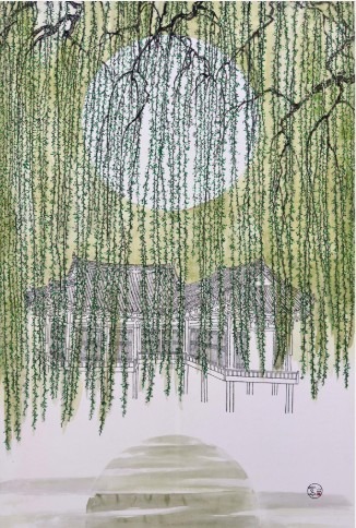 유루 · Ink on paper · 192x130cm · 2024 · 박대성