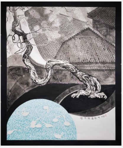 화우 · Ink on paper · 195x161cm · 2025 · 박대성 · 출처: 가나아트 남산