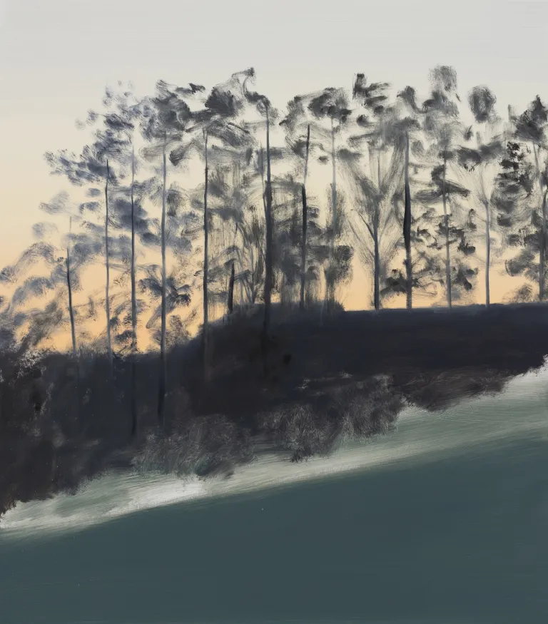 지는 순간 · oil on canvas · 104x91cm · 2021 · 김대유 · (이미지출처 = 쉐마미술관)