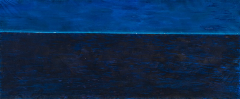 바다 · 캔버스에 아크릴릭 · 300×800cm · 2020 · Ocean · Acrylic on canvas) · 김종학 · Kim Chong Hak · (이미지출처 = 부산시립미술관) · (Source = Busan museum of art)