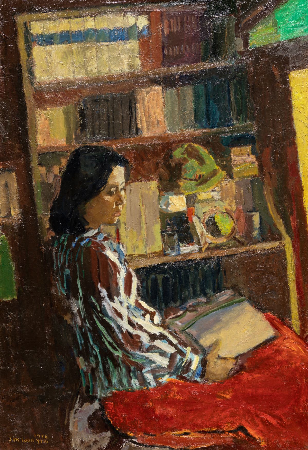 서재에서 · 117x80cm · 1976 · 임직순 · (이미지출처 = 광주시립미술관)