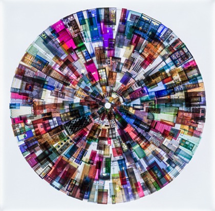 (이강훈)Composition M11 · UV-Print on Acrylic Layers. LED Light Panel. · 90x90cm · 2017