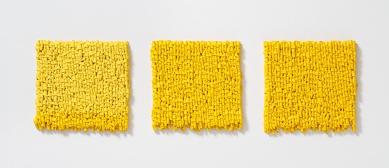 (서정희)Yellow Symptom · Ceramic · 21x21cm x 3ea · 2017