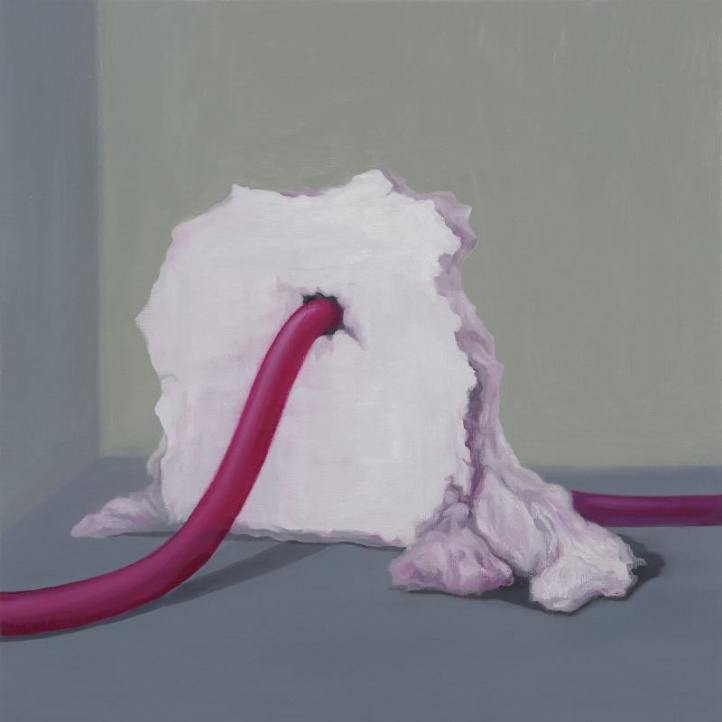 귀를 보고 하는 말_답장이 왔다 · oil on canvas · 50x50cm · 2018