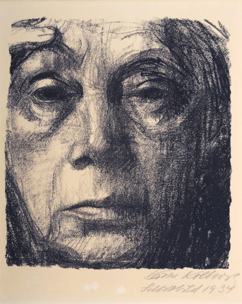 케테 콜비츠 - 자화상 · 석판 · 20.8 x 18.7 cm · 1934