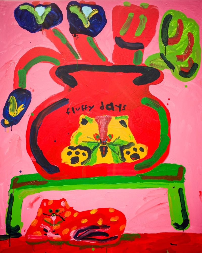 Fluffy Days · Acrylic on Canvas · 162 x 130 cm · 2018