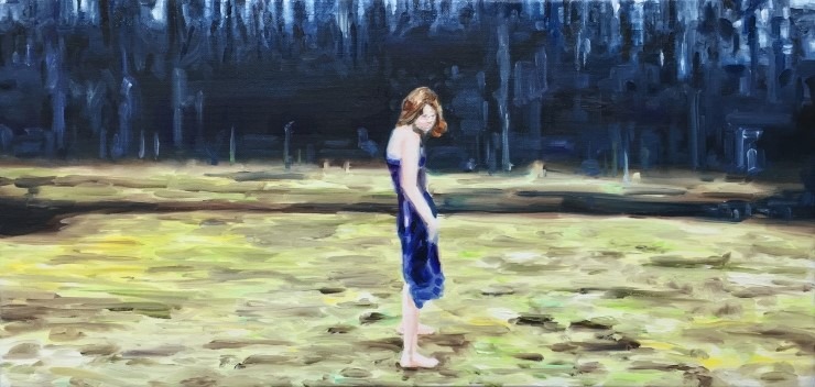 차가운 그늘 · Oil on Canvas · 59.1x28.7cm · 2016