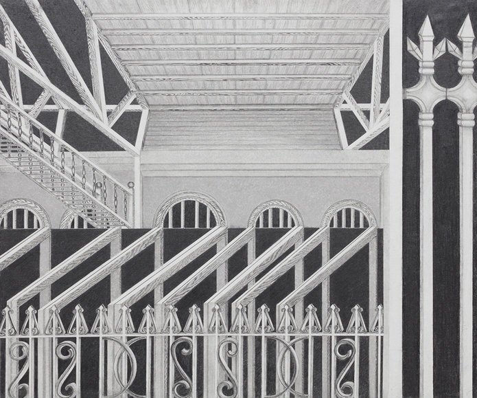 장미동 32 · 장지에 샤프펜슬 · 60.5x72cm · 2015