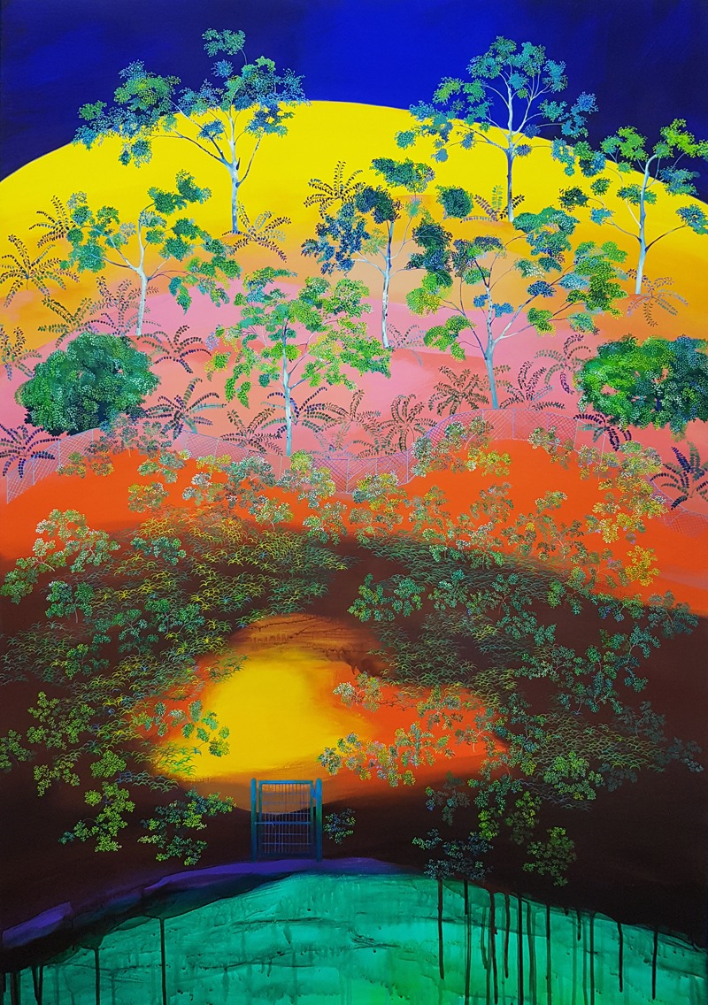 the hill · Acrylic on canvas · 116.5x91x4cm · 2018