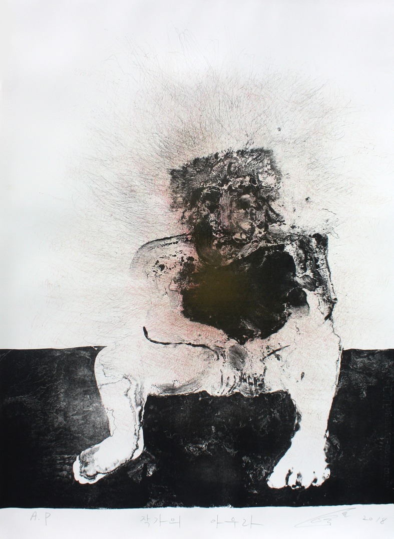 작가의 아우라 · Lithography · 100x70cm · 2018