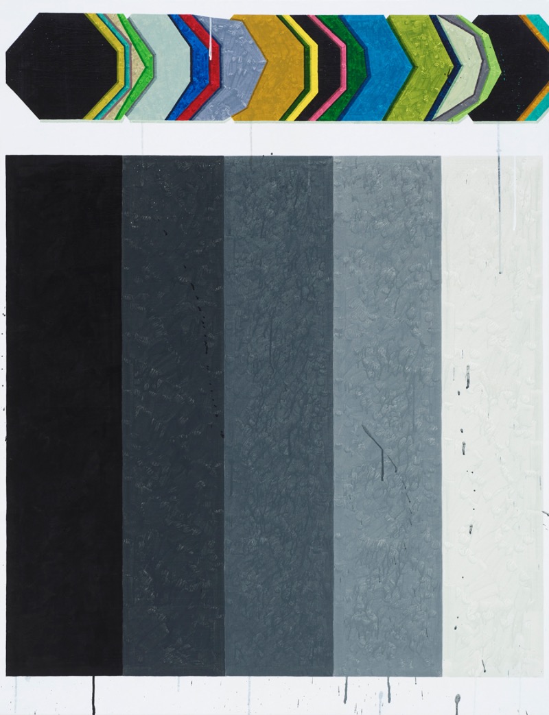 Gray Moves 1 · watercolor on canvas · 145.5x112cm · 2018