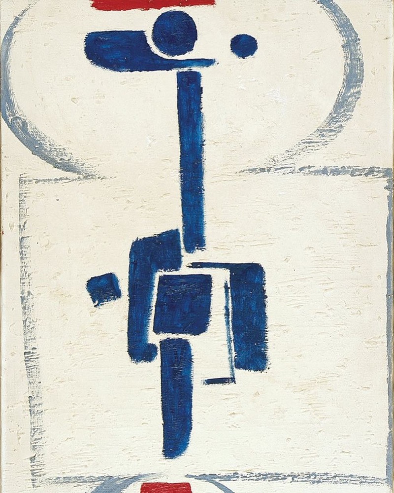 Bild vom 9. · oil on canvas · 65 x 50 cm verso on the top canvas frame-side in blue oil crayon · 1966