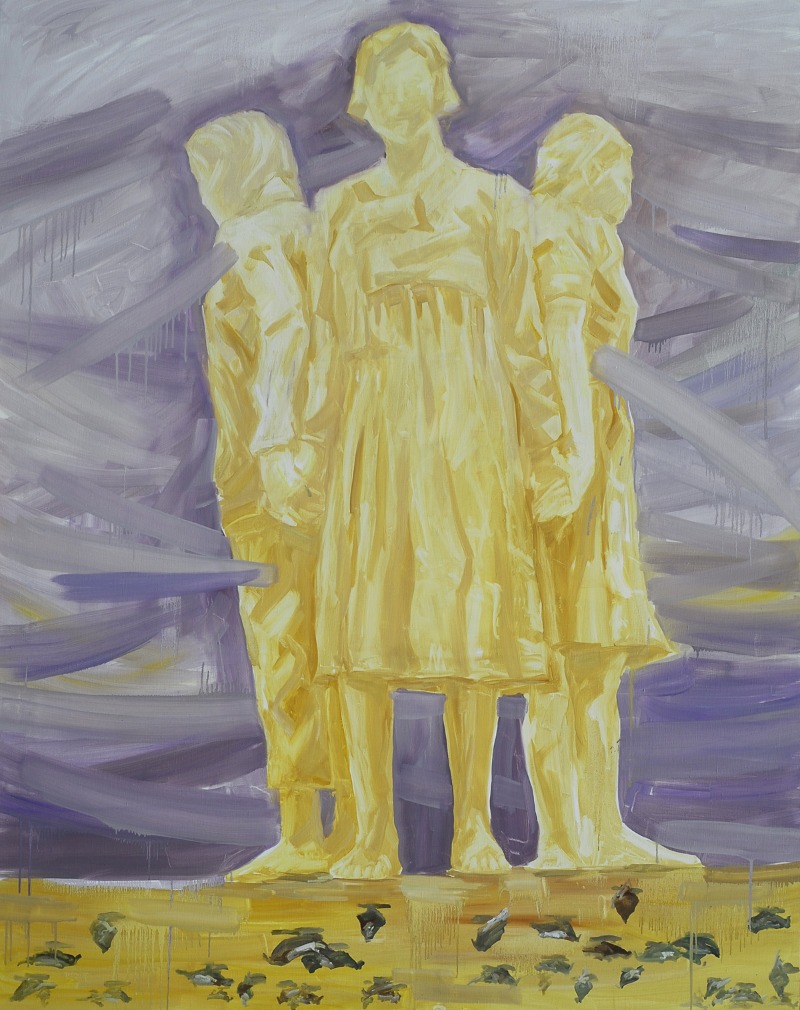 No. I don't think it's off yet · oil on linen · 227x182cm · 2018