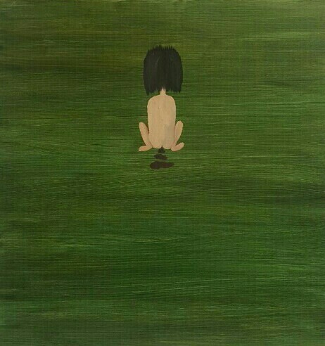 Self Portrait for Pooping Project · 캔버스에 아크릴과 유채 · 61 x 61 cm · 2016 · Acrylic and Oil on Canvas