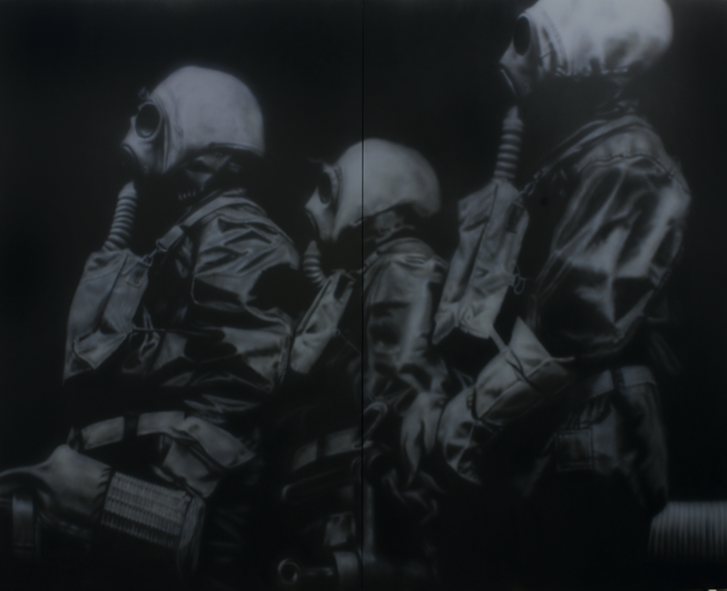 GAS MASK · Oil on canvas · 324 x 259cm · 2018