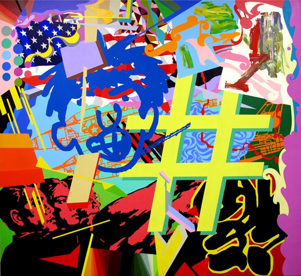 Hashtag 해쉬태그 · acrylic on canvas · 200 X 222 cm · 2015
