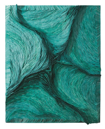 바람의 기억 6 · 캔버스 위에 종이 · 190x150cm · 2018