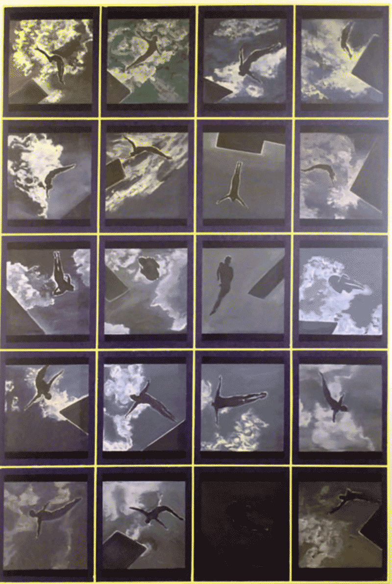 포즈 앤 플레이(다이빙) Pause and Play (Diving) · 캔버스에 유채 · 194×130cm · 2018