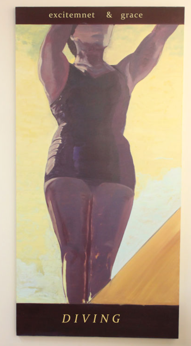 다이빙의 흥분과 우미 excitement and grace of diving · 캔버스에 유채 · 194×112cm · 2018