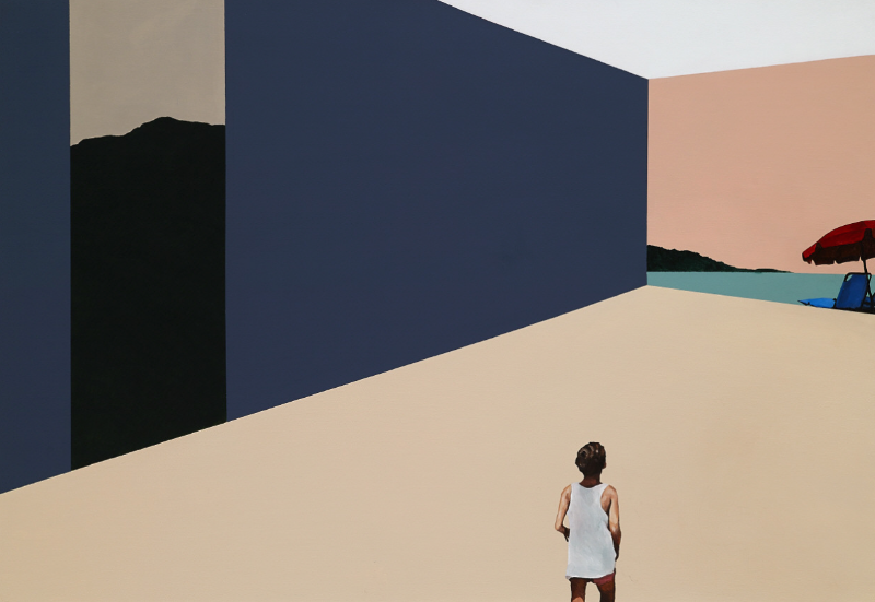 휴가소녀 · Acrylic&oil on canvas · 89.4 x 130.3cm · 2017