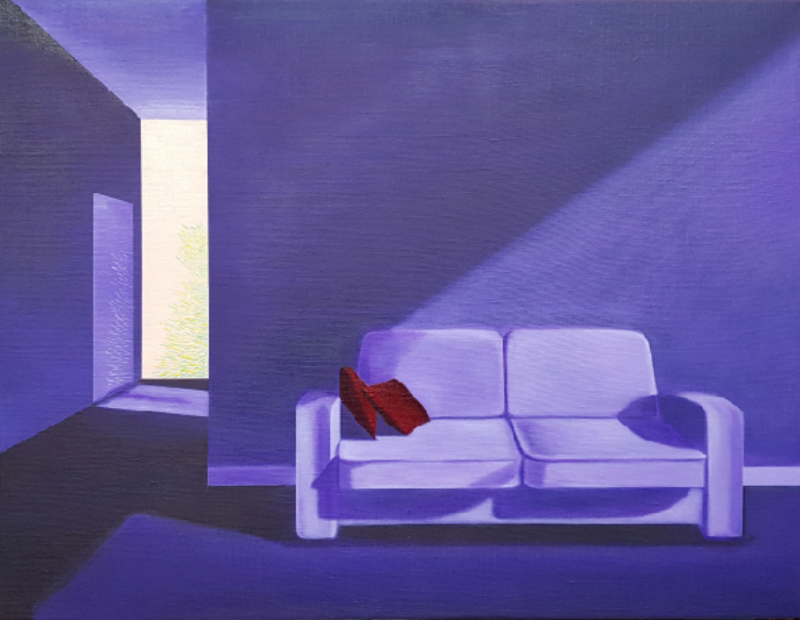Space 004 · oil on canvas · 45.5x53.0cm · 2019