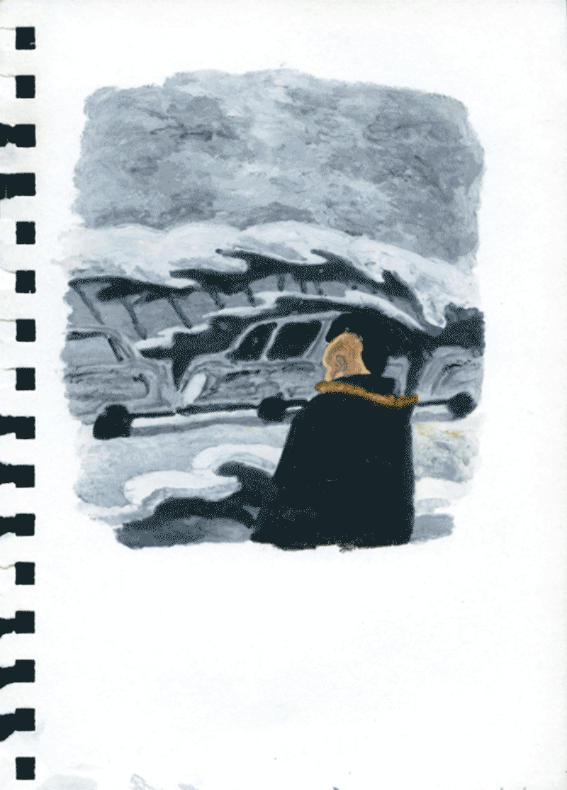 강상우_drawings · 종이에 컬러콘테.  컬러펜 · 21×13cm · 2013~8