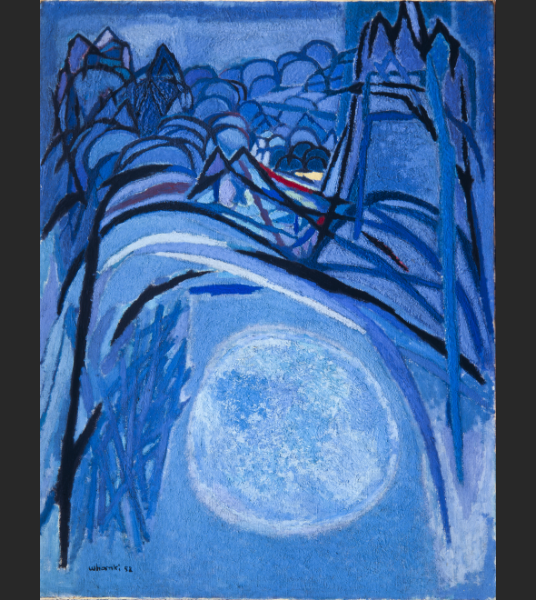 김환기 - 산월 · 캔버스에 유채 · 130x105cm · 1958