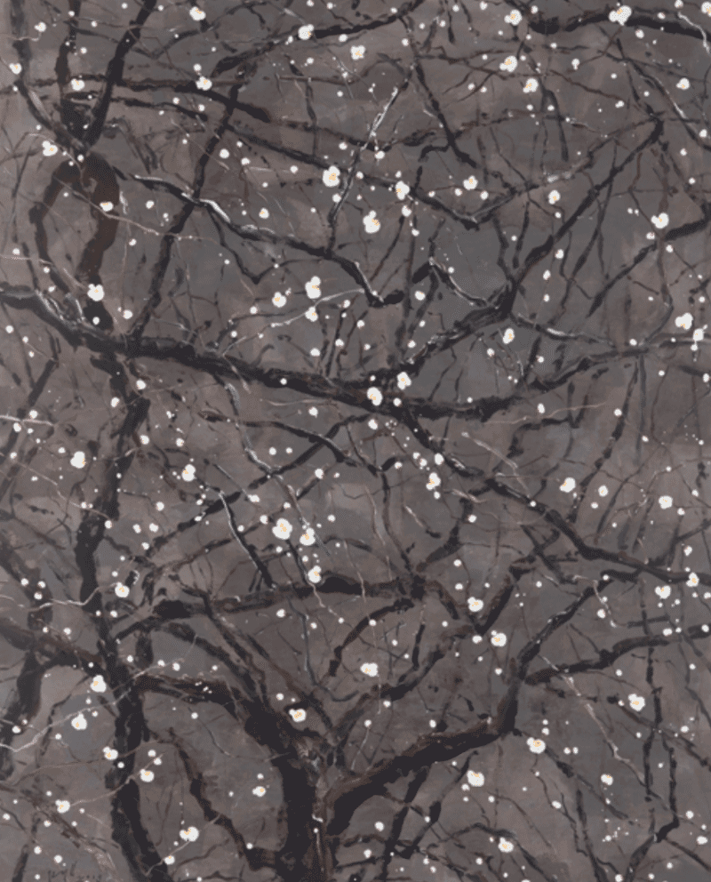 行脚-선암사 · 캔버스에 혼합재료 · 227×181cm · 2019