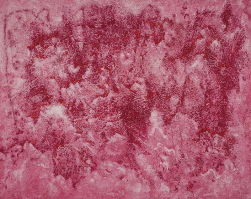 Mountain in Motion-Concerto · 흙벽화기법에 천연안료 · 130×162cm · 2019 · Mountain in Motion-Concerto