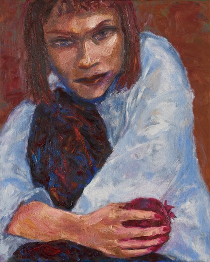 석류를 든 여자 · oil on canvas · 65.1x53.0cm · 2018 · oil on canvas