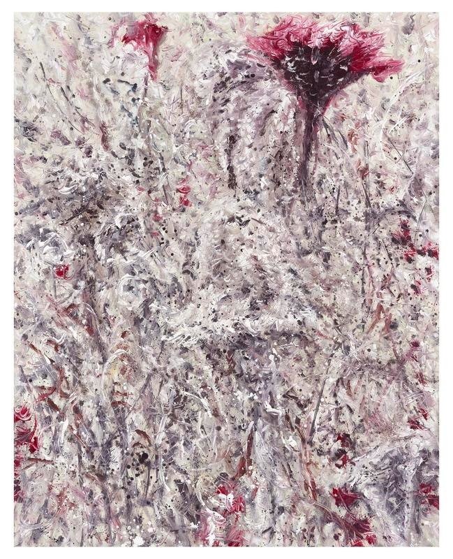 맨드라미 · oil on linen · 91 x 73 cm · 2018 · Mendrami · oil on linen