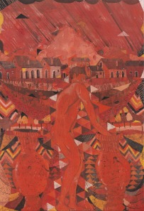 타임 머신 V (불과 열정) · 판넬에 유채 · 190 x 130cm · 2017 · Time Machine V (Fire and Desire) · Oil on linen