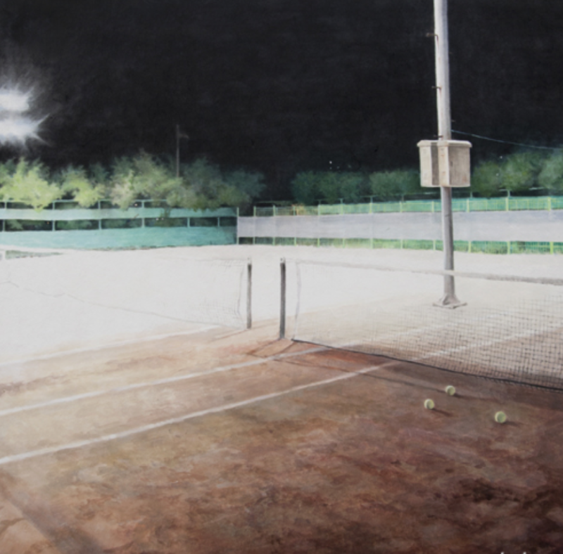 계속 · 한지에 아크릴채색 · 70×70cm_ · 2018 · Continue