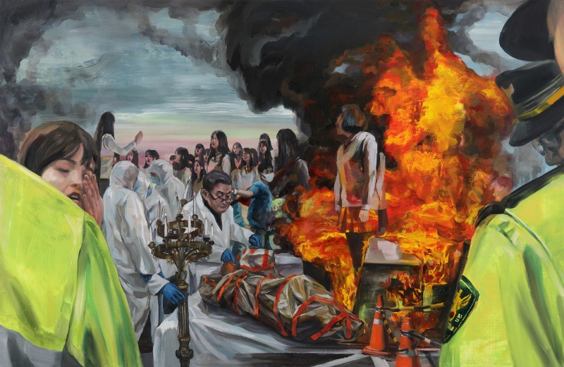 사라진 것들을 위한 노래 · Oil on linen · 65cm x 100cm · 2019 © SongEun Art and Cultural Foundation and the Artist. All rights reserved · Songs for the Lost · Oil on linen