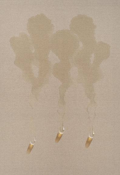 물방울 · 캔버스에 염료 · 유채 · 162x112cm · 2017 · water drop