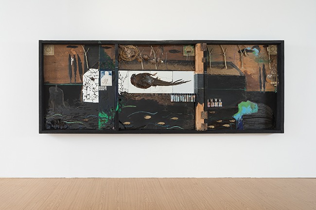 김주영_생태의 논리 · 나무판에 페인팅_혼합재료 · 122x320x9cm · 2001-2019