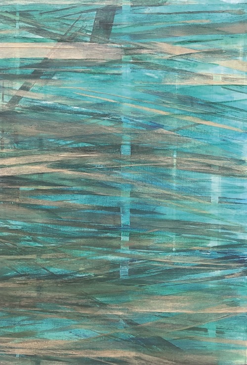 강귀화_바람의 이미지 · Paper&Acrylic on canvas · 63x91.5cm · 2019 · Paper&Acrylic on canvas
