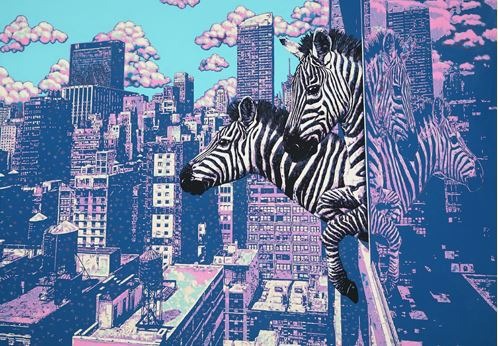공존(共存)-1921 · 캔버스에 채각(彩刻)기법 · 100×135cm · 2019