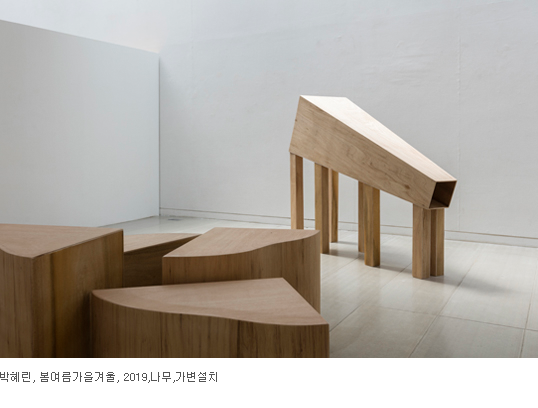봄여름가을겨울 · 나무 · 가변설치 · 2019