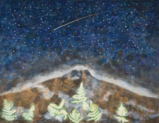 태고 · 장지에 채색 · 200x134cm · 2019
