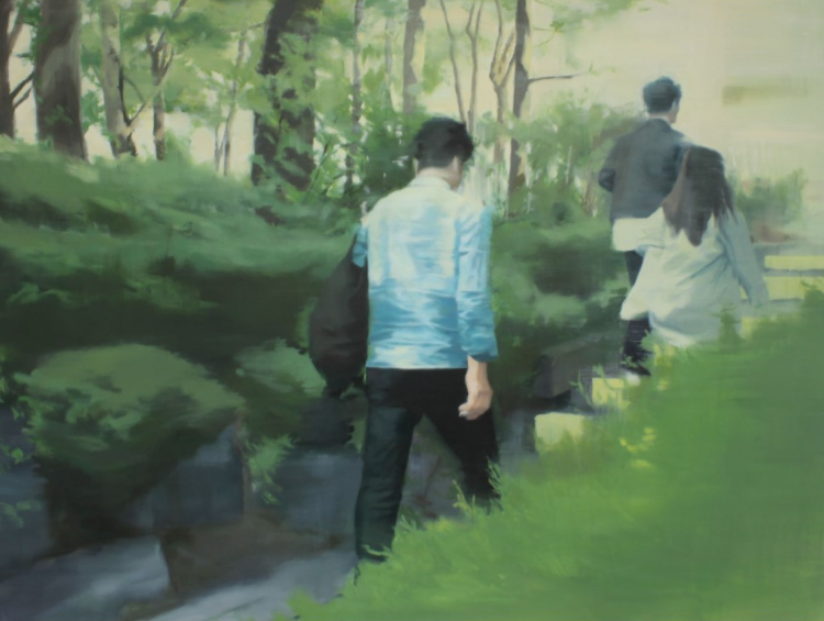 손민석_물을 입은 남자 · Oil on Canvas · 97 X 130.3 cm · 2019 · A man in water · Oil on Canvas