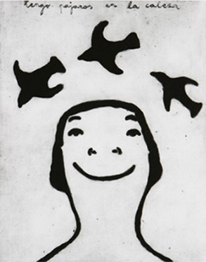 Birds in my head · Carborundum Etching · 70 x 50 cm · 2004 · Birds in my head · Carborundum Etching